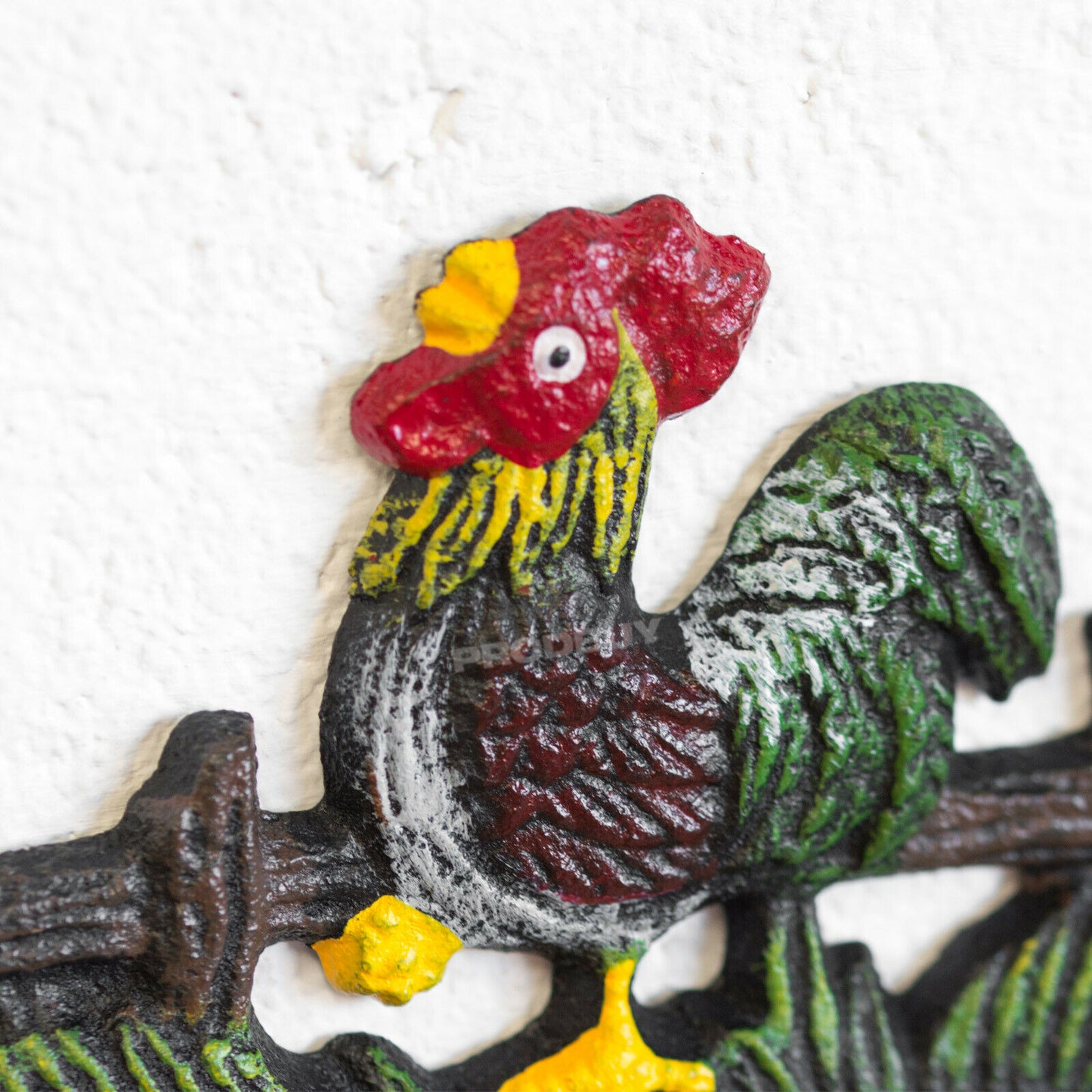 Cast Iron Chicken Double Wall Storage Hook Coat Keys