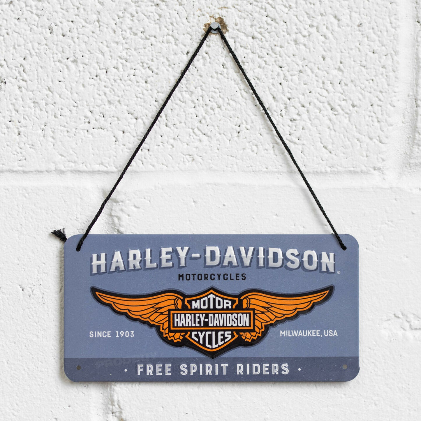 Harley-Davidson 'Free Spirit Riders' Hanging 20cm Metal Wall Sign