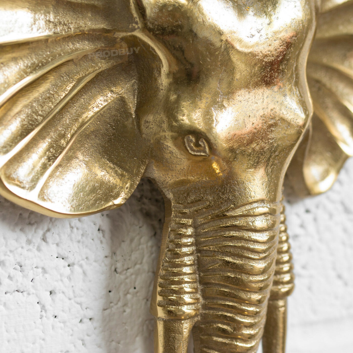 Gold 23cm Elephant Head Wall Mounted