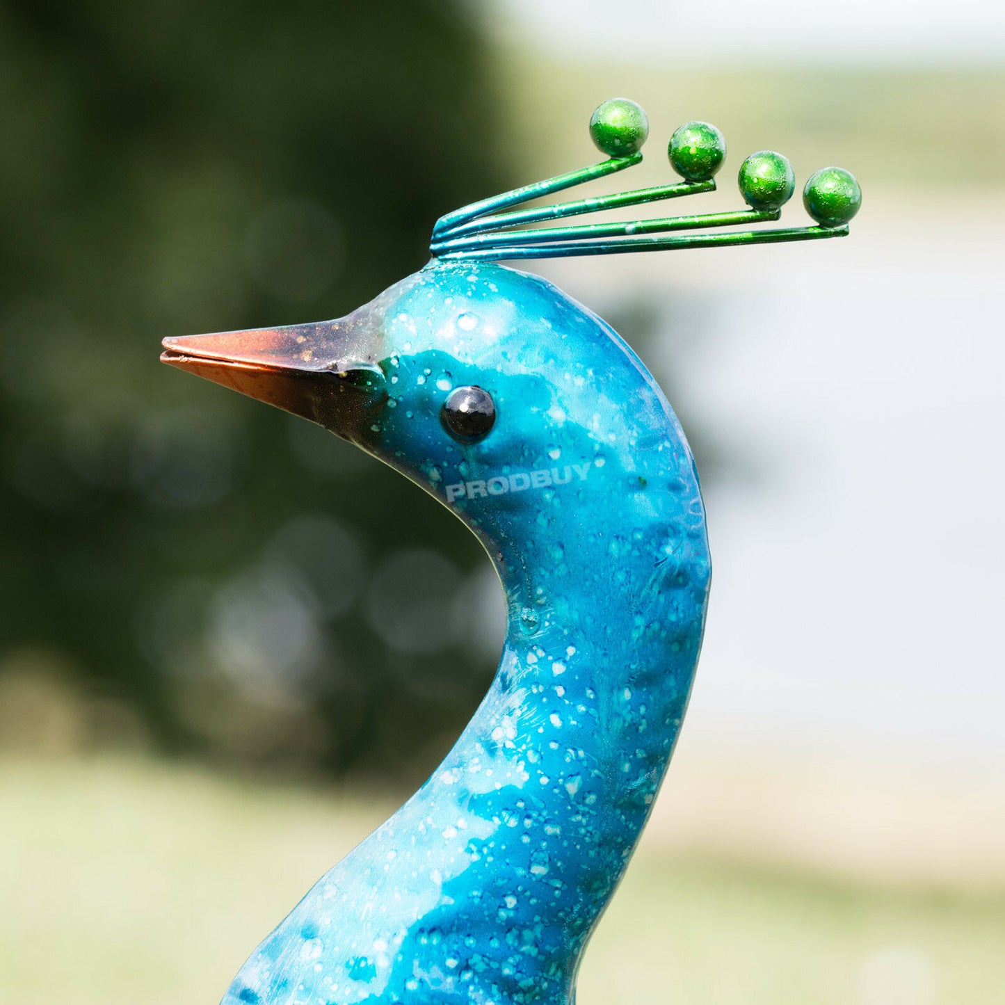 Large Exotic Peacock Metal Garden Ornament