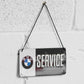 'BMW Service' 20cm Hanging Metal Wall Sign