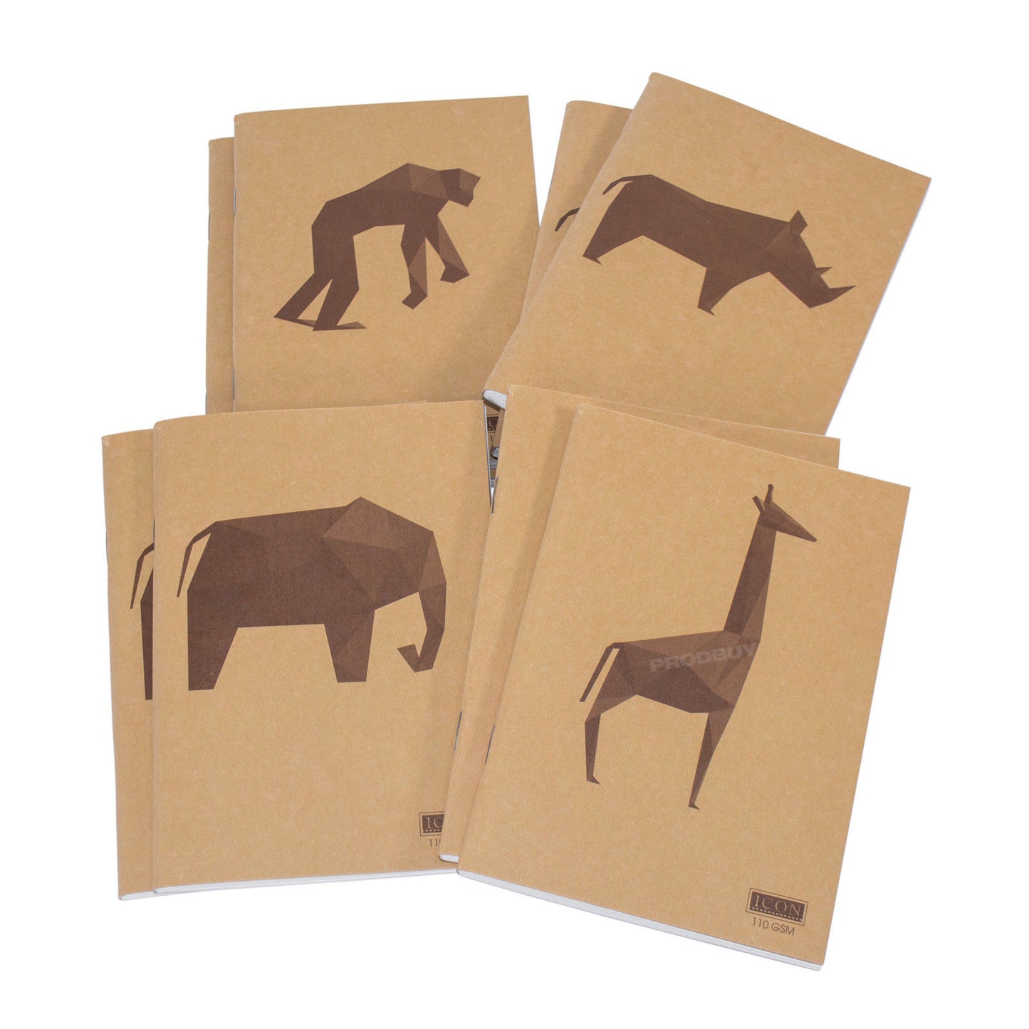 Pack of 8 Icon A6 110gsm Animalia Drawing Sketch Books