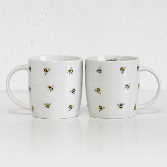 Set of 2 Busy Bees 300ml Coffee Mugs