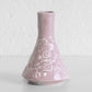 Set of 2 Mauve Ceramic Mini Floral Decorative Vases