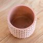 Medium 14cm Terracotta Weave Ceramic Indoor Plant Pot