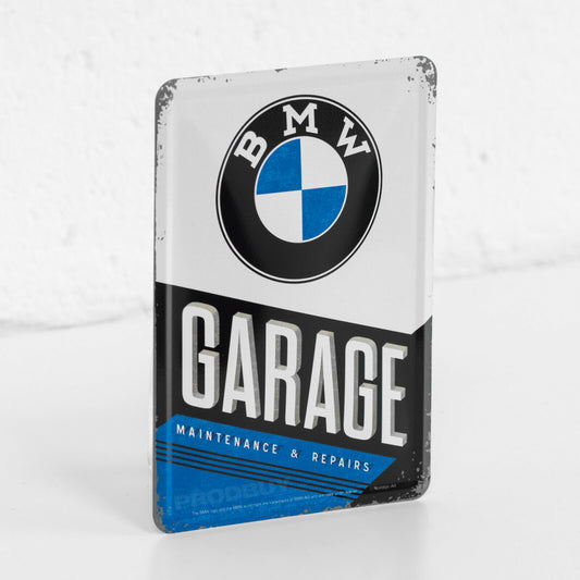 Small 'BMW Garage' Metal Wall Sign