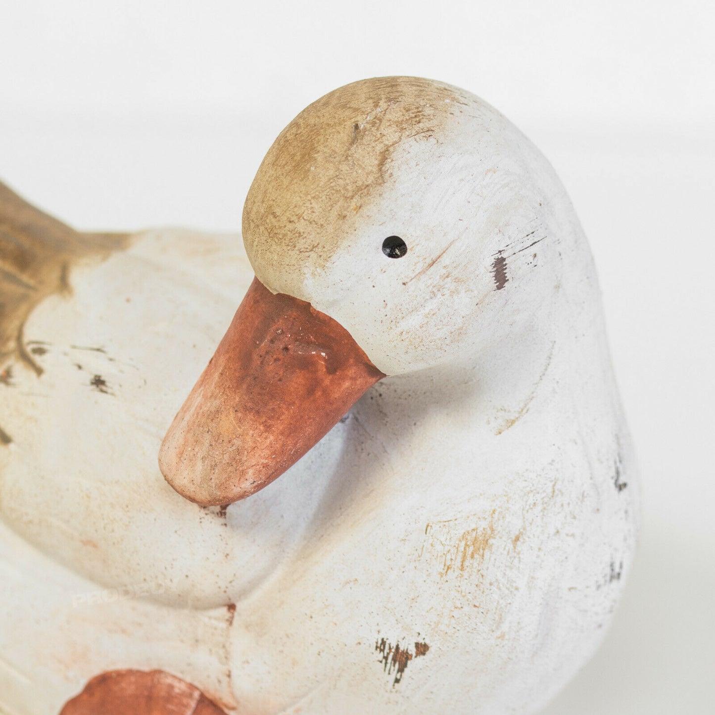 Cute Duck Small Brown & White Ceramic 14cm