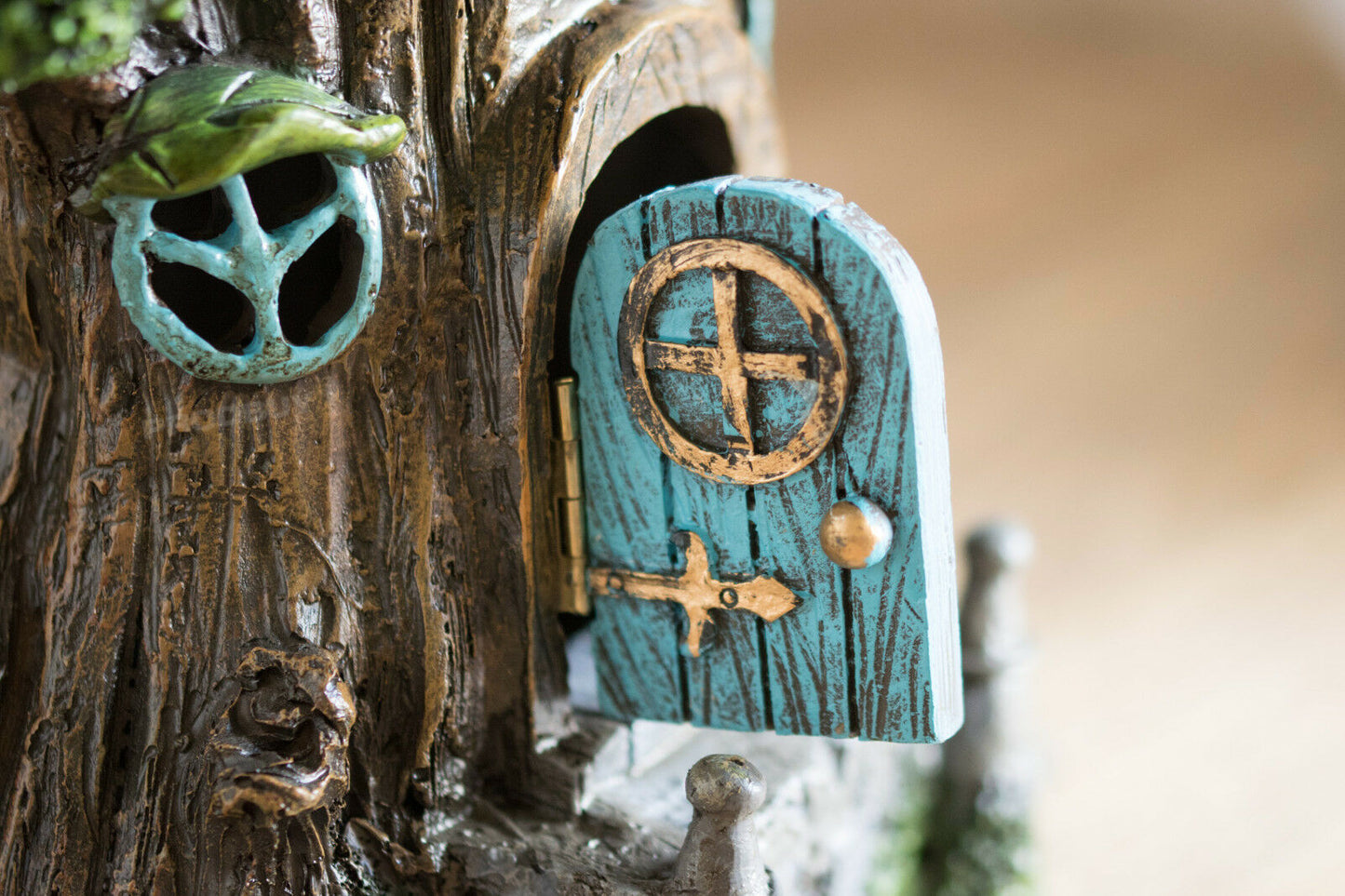 Blue Door Magic Fairy Garden Tree House Ornament