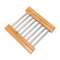 Extendable Kitchen Trivet Stainless Steel & Bamboo Wood
