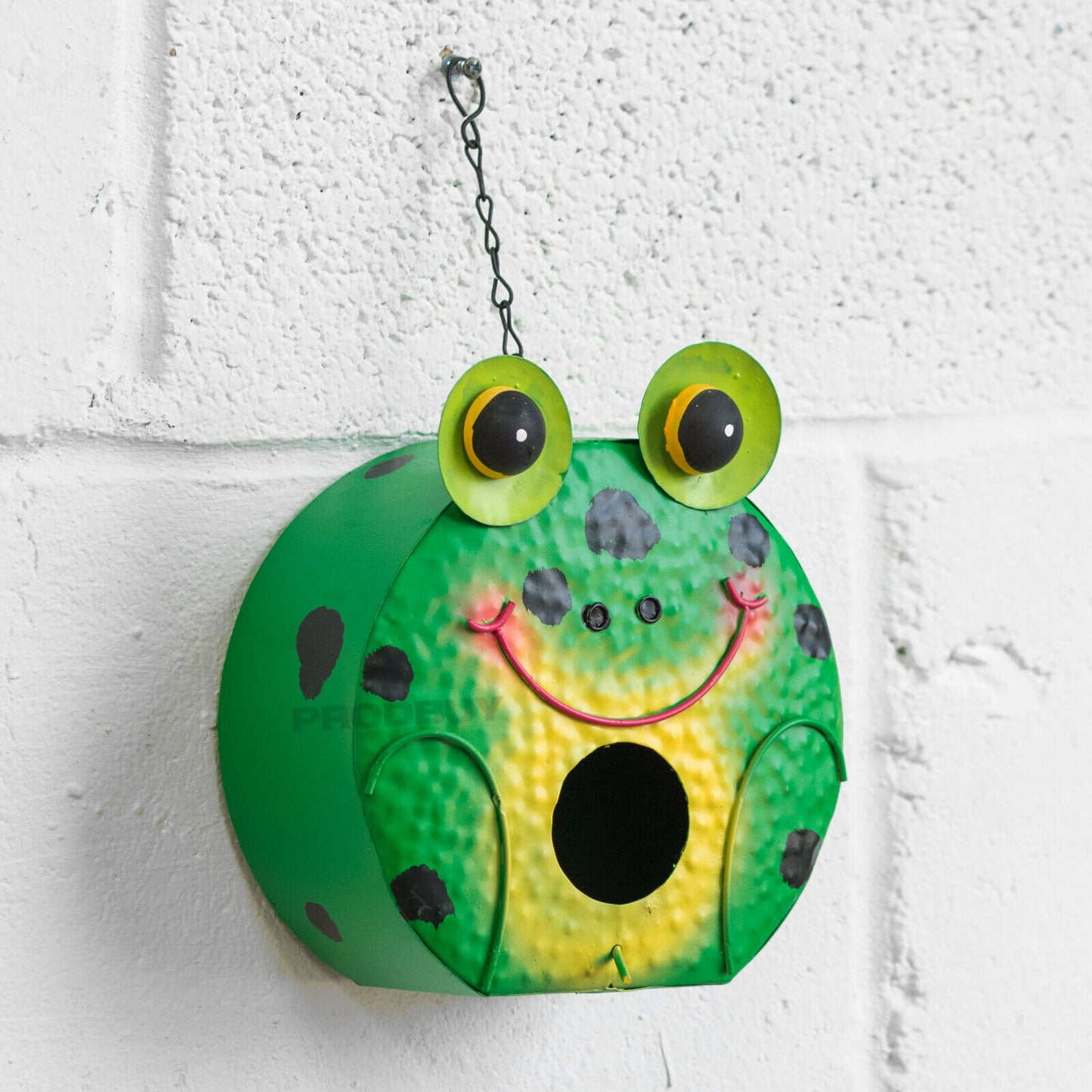 Hanging Metal Frog Bird House Nesting Box