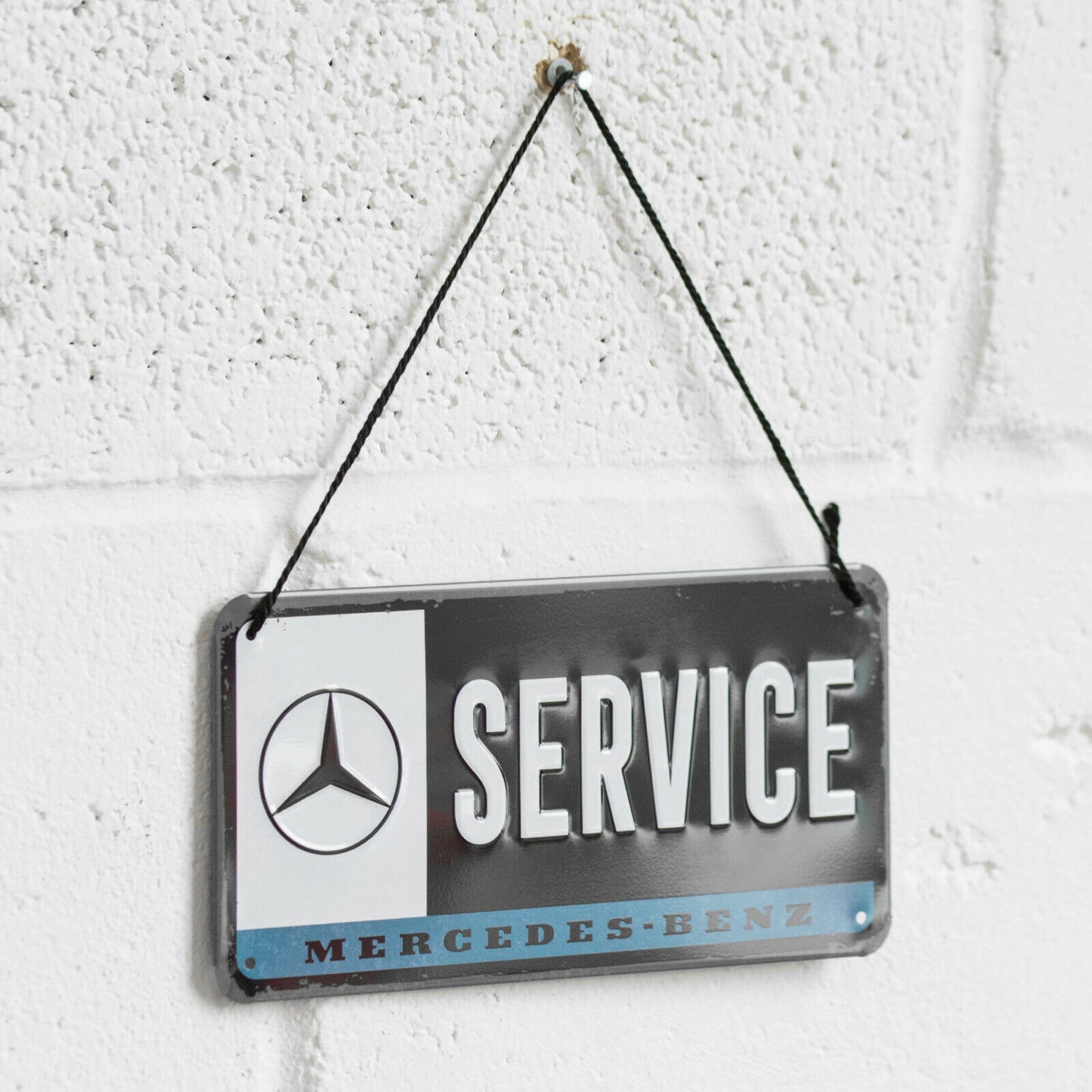 'Mercedes-Benz Service' 20cm Hanging Metal Wall Sign