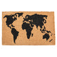 World Map 60cm Rectangular Coir Door Mat