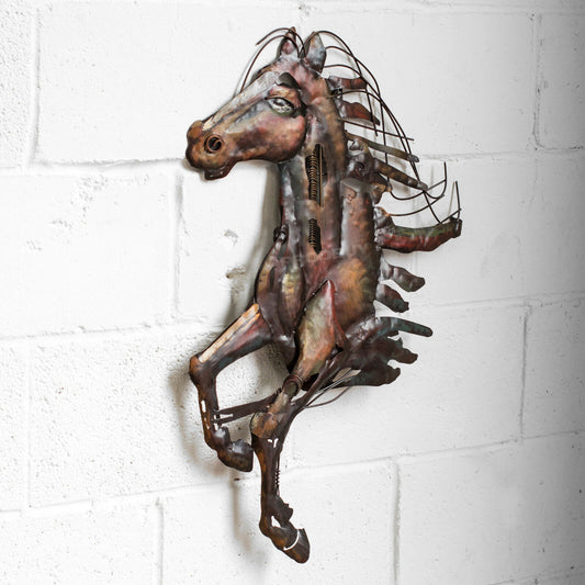 Abstract Horse 3D Metal Wall Art Extra Large 77cm Sculpture