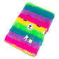 Bear Rainbow Fluffy A5 Notebook with Lock 80 Sheet