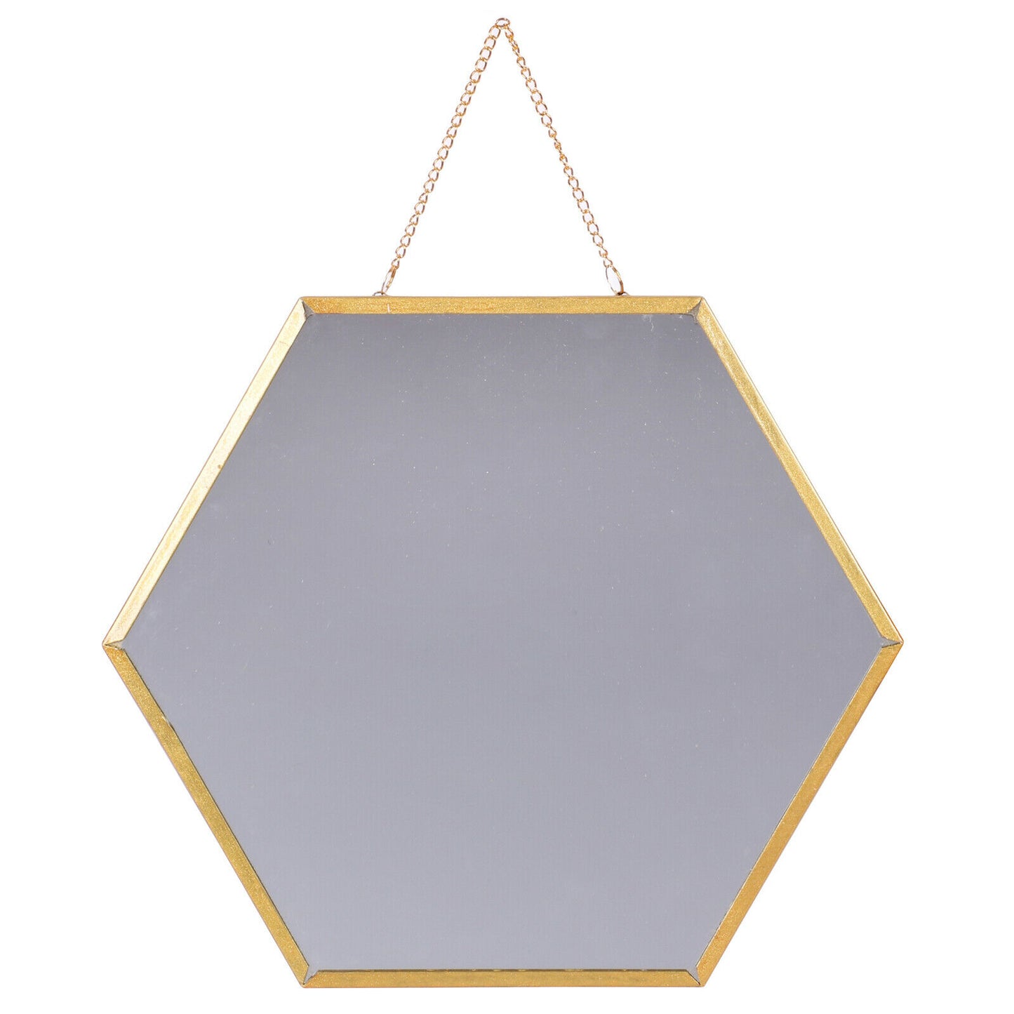 Hexagon Shaped 30cm Wall Mirror