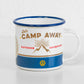 'Let's Camp Away' Enamel Coffee Mug