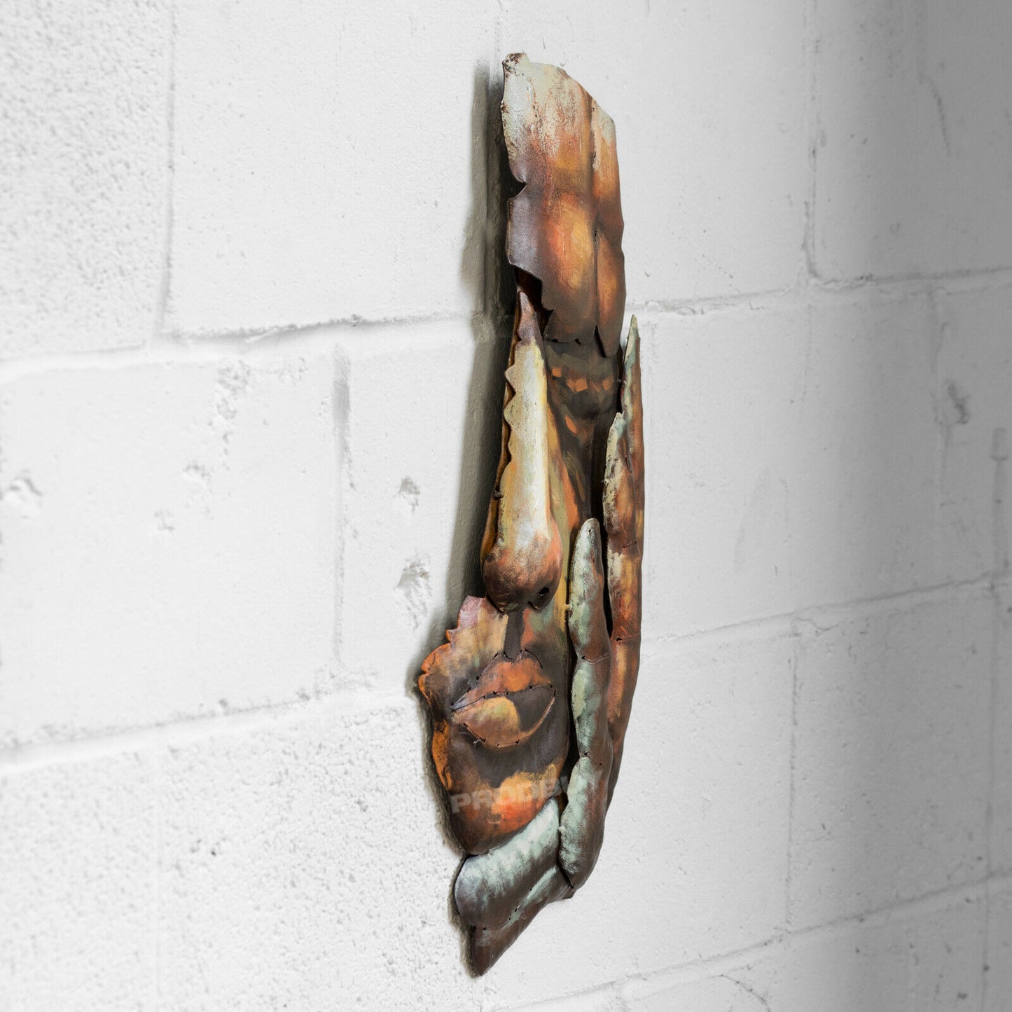 Face of Man Large Metal Wall Art 59cm Abstract Decoration
