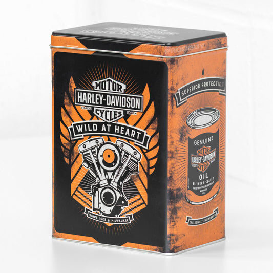 Wild At Heart Harley Davidson Retro 3 Litre Metal Storage Tin