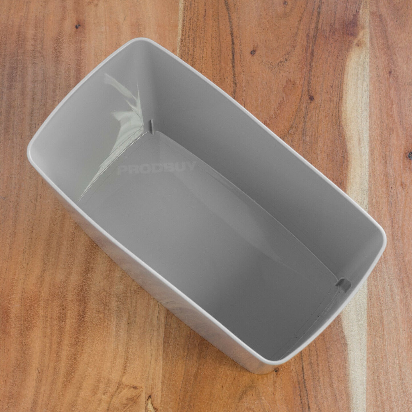 Set of 3 Rectangular Grey Plastic Plant Flower Pot Troughs