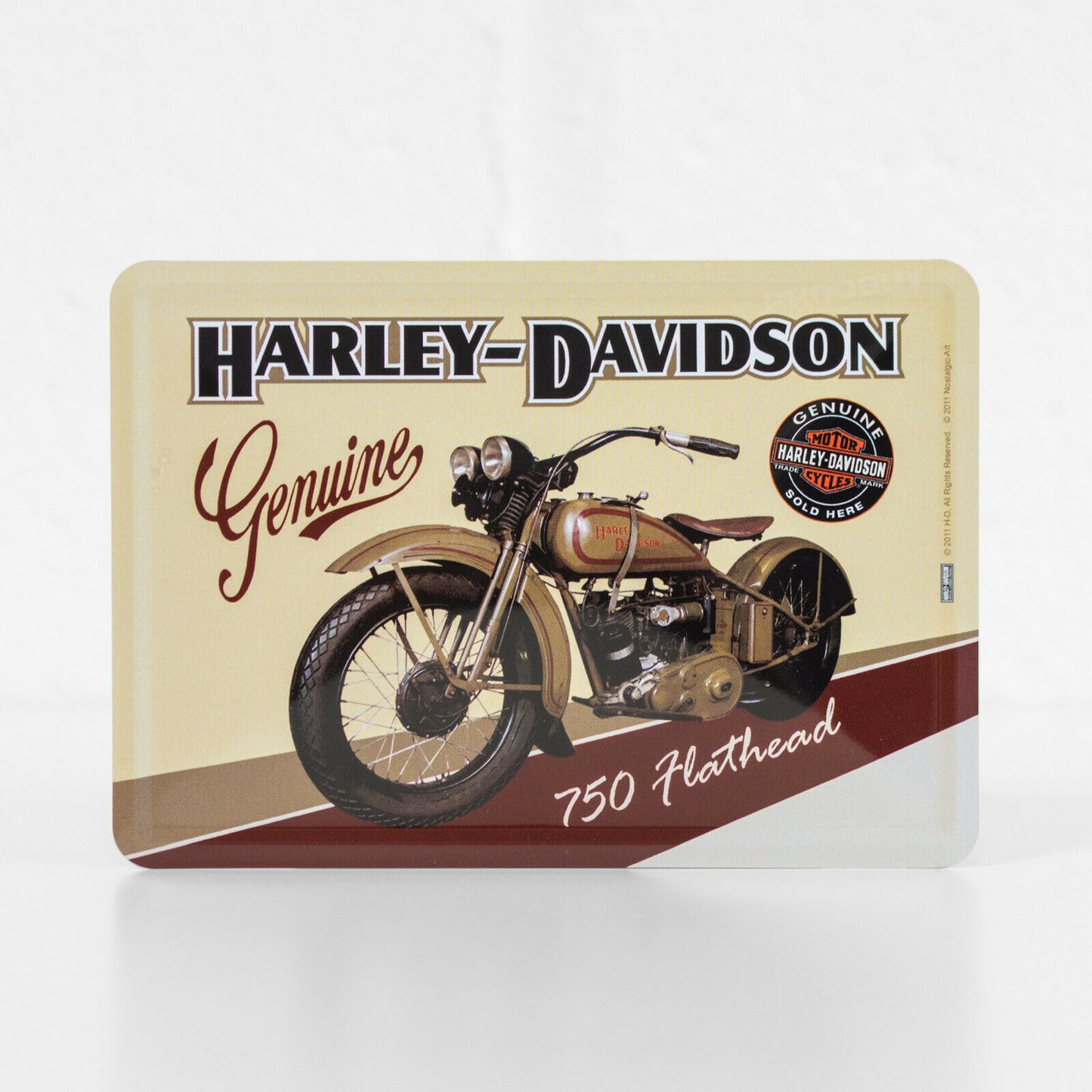Small Harley-Davidson '750 Flathead' Metal Wall Sign