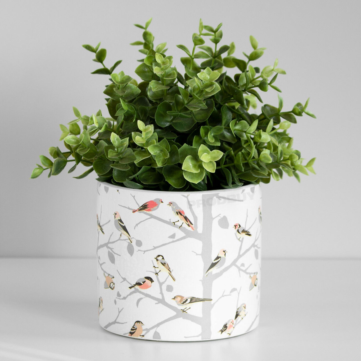 Birds On Tree Branches 13.6cm Plant Pot Medium Ceramic Indoor Cover
