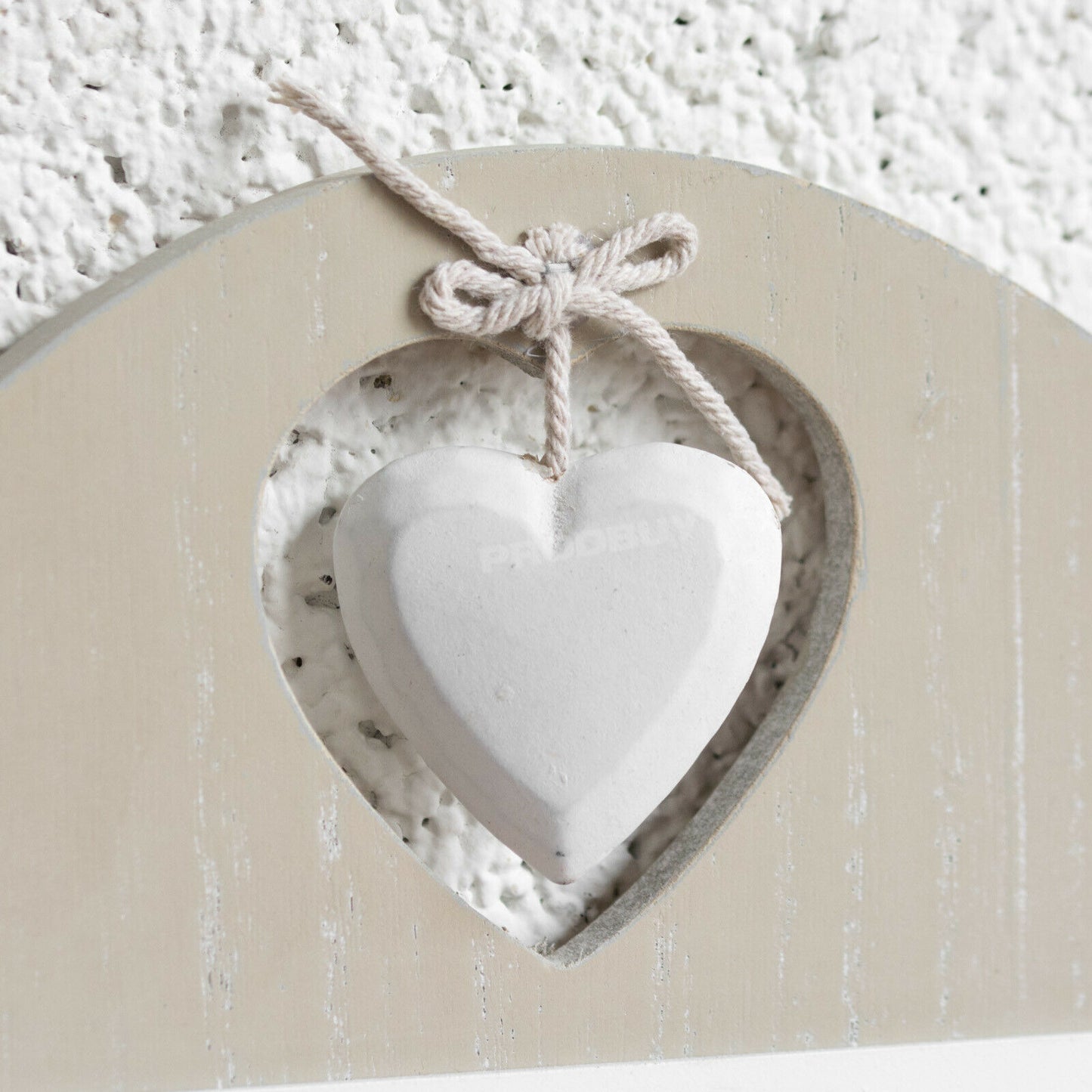 Hanging Heart Wall Mirror Distressed Appearance