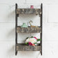 Galvanised Metal 3 Shelf Wall Unit Industrial Style
