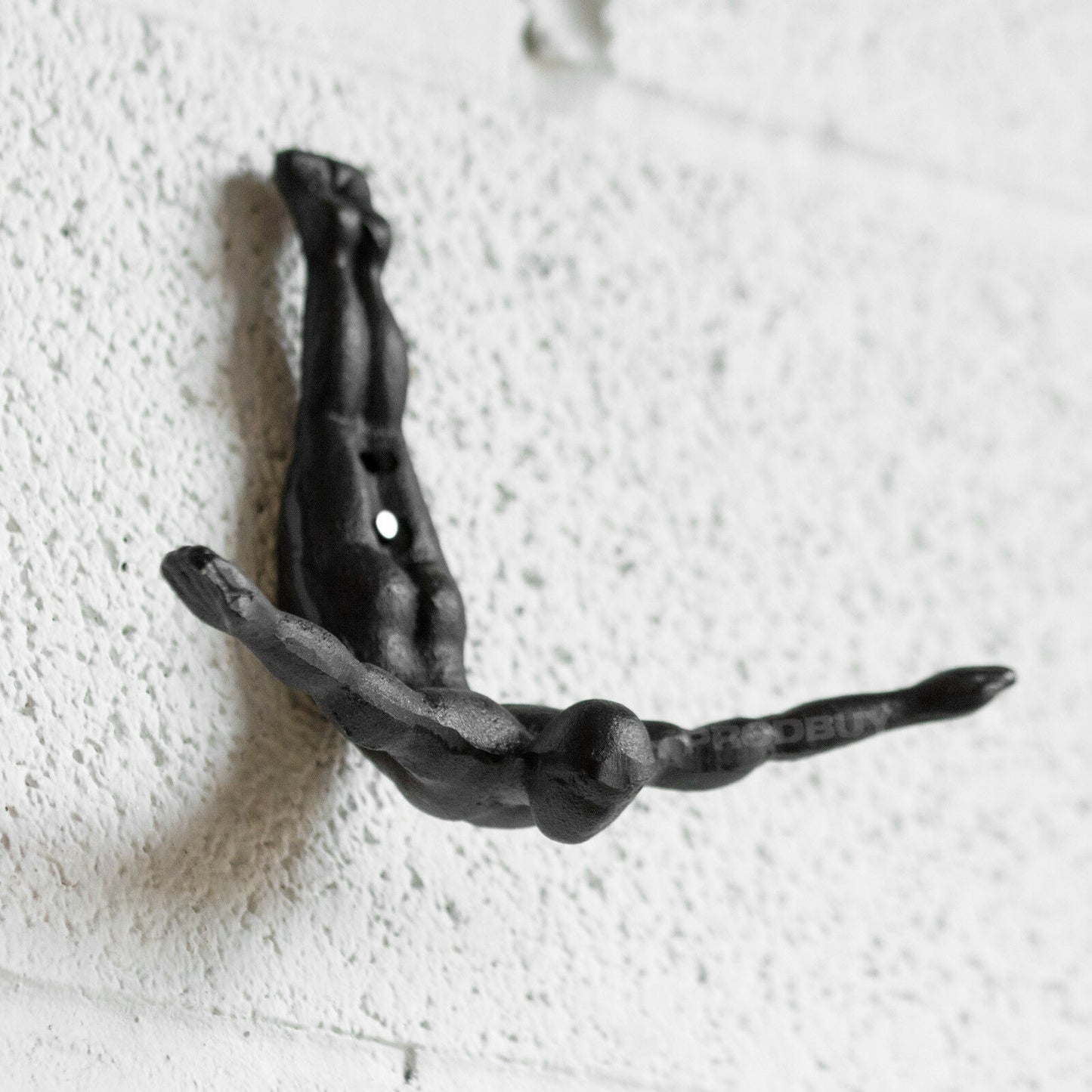 Cast Iron Diving Figure Wall Storage Hook