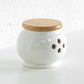 Garlic Pot with Wooden Lid