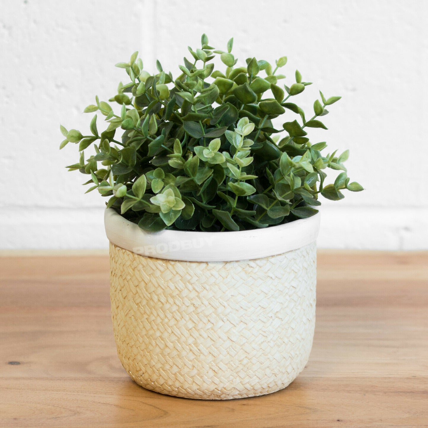 Woven Style 16cm Ceramic Plant Pot