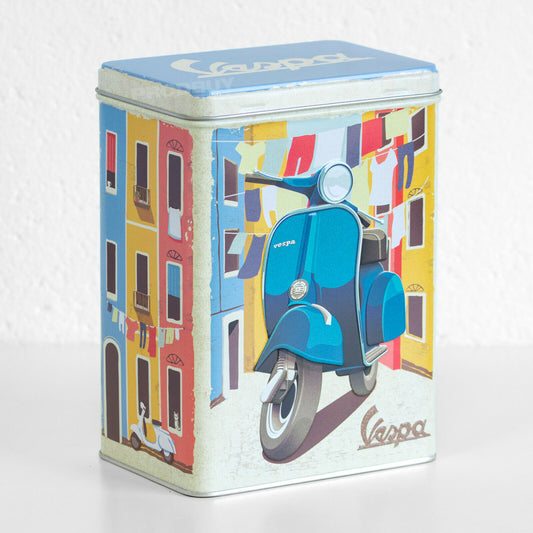 Italian Street Vespa Retro 3 Litre Metal Storage Tin