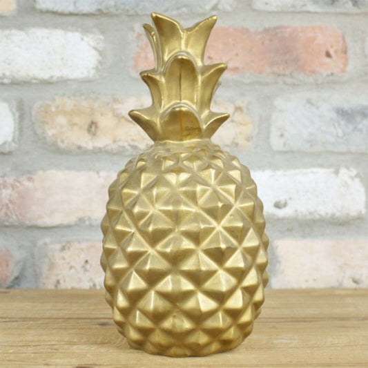 Gold Pineapple Ornament 23cm Tall