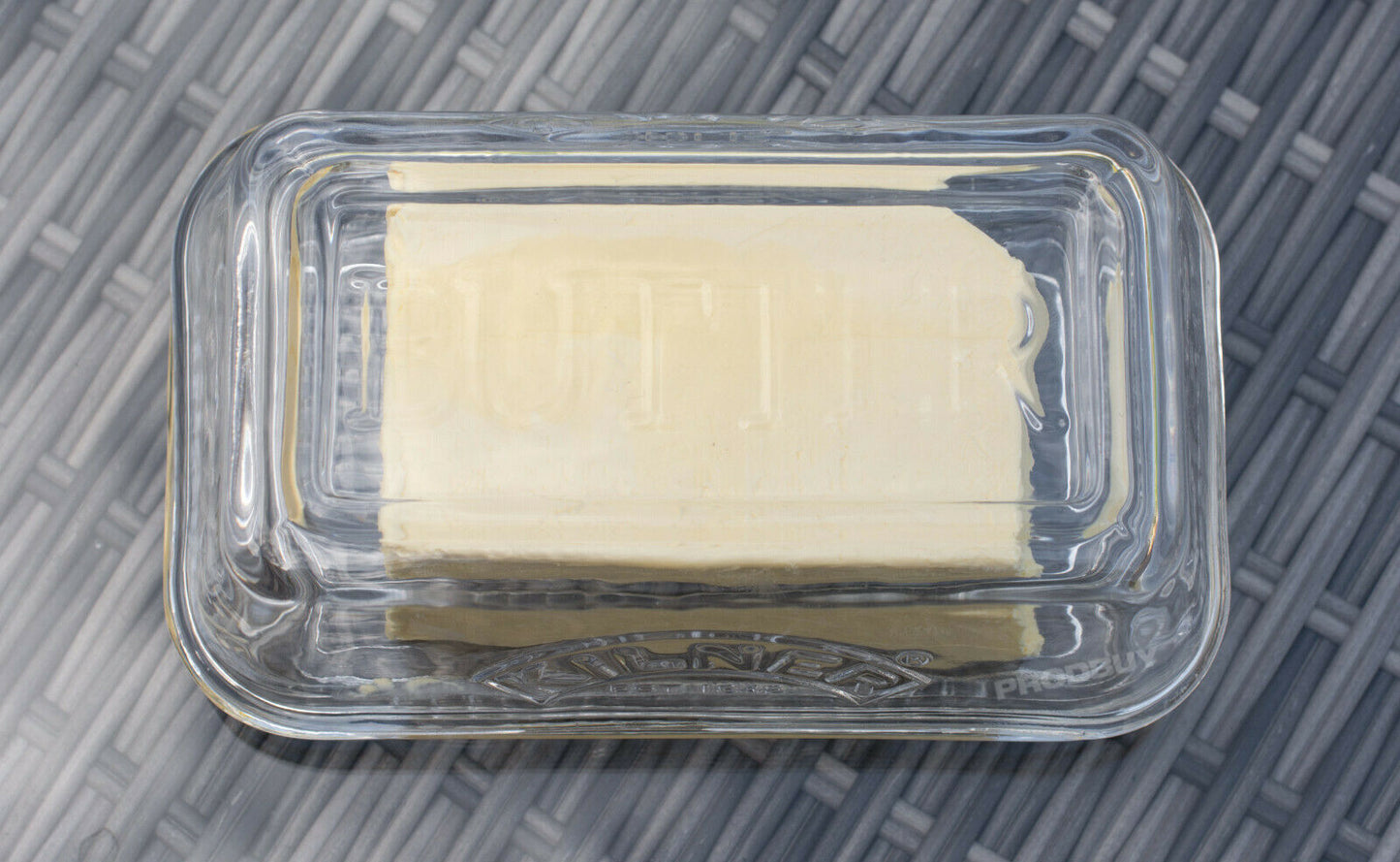 Kilner Clear Glass Butter Dish