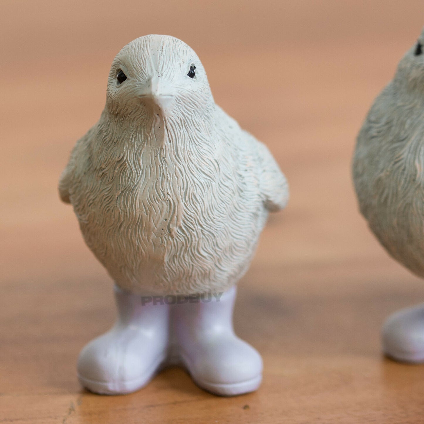 Set of 3 Grey Birds in Boots Ornaments