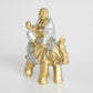 Mini 8cm Gold & Silver Buddha Exotic Elephant Ornament