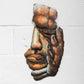 Face of Man Large Metal Wall Art 59cm Abstract Decoration