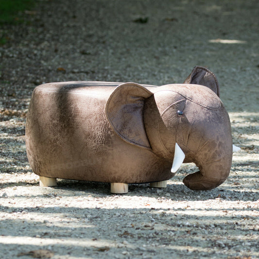 Elephant Shaped Padded Foot Rest Stool