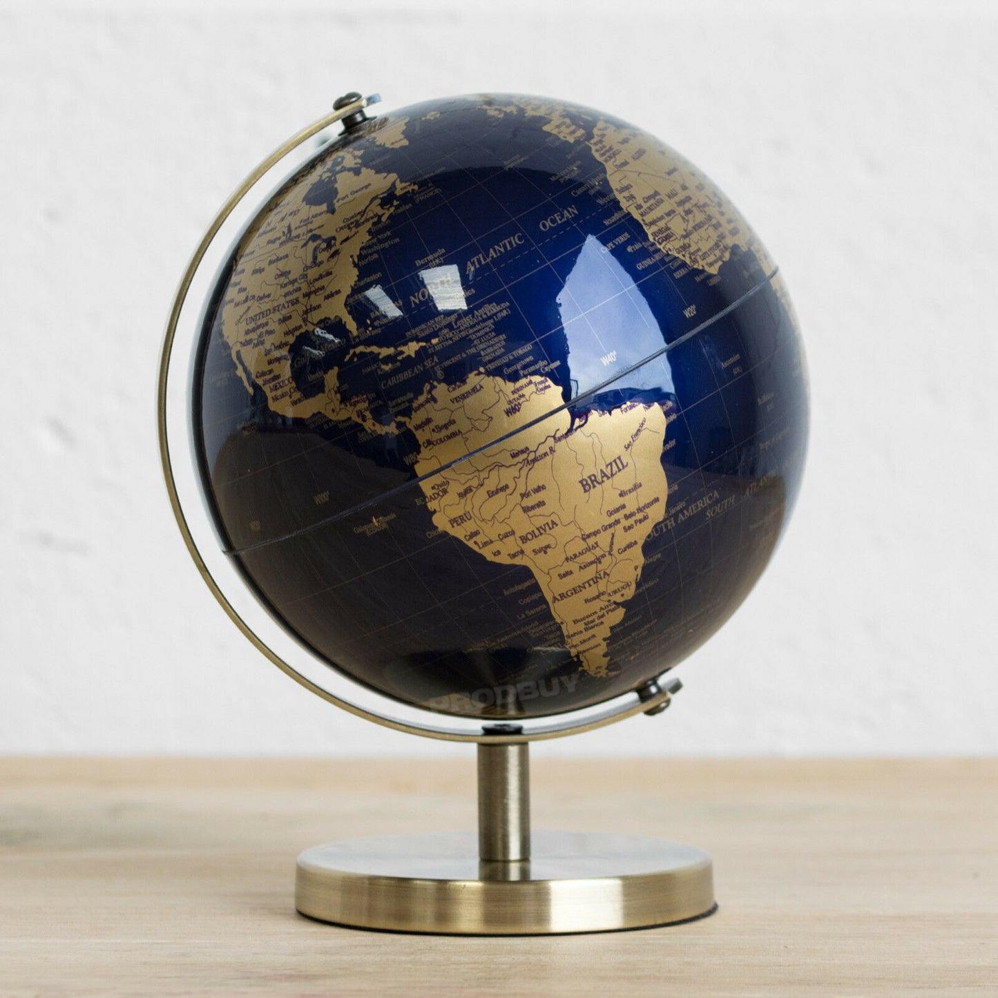 Small Decorative Globe with Gold Markings