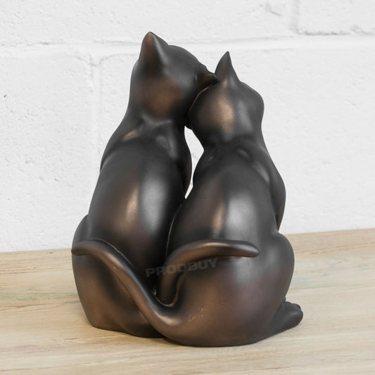 Loving Cat Friends 28cm Resin Decorative Ornamental Sculpture