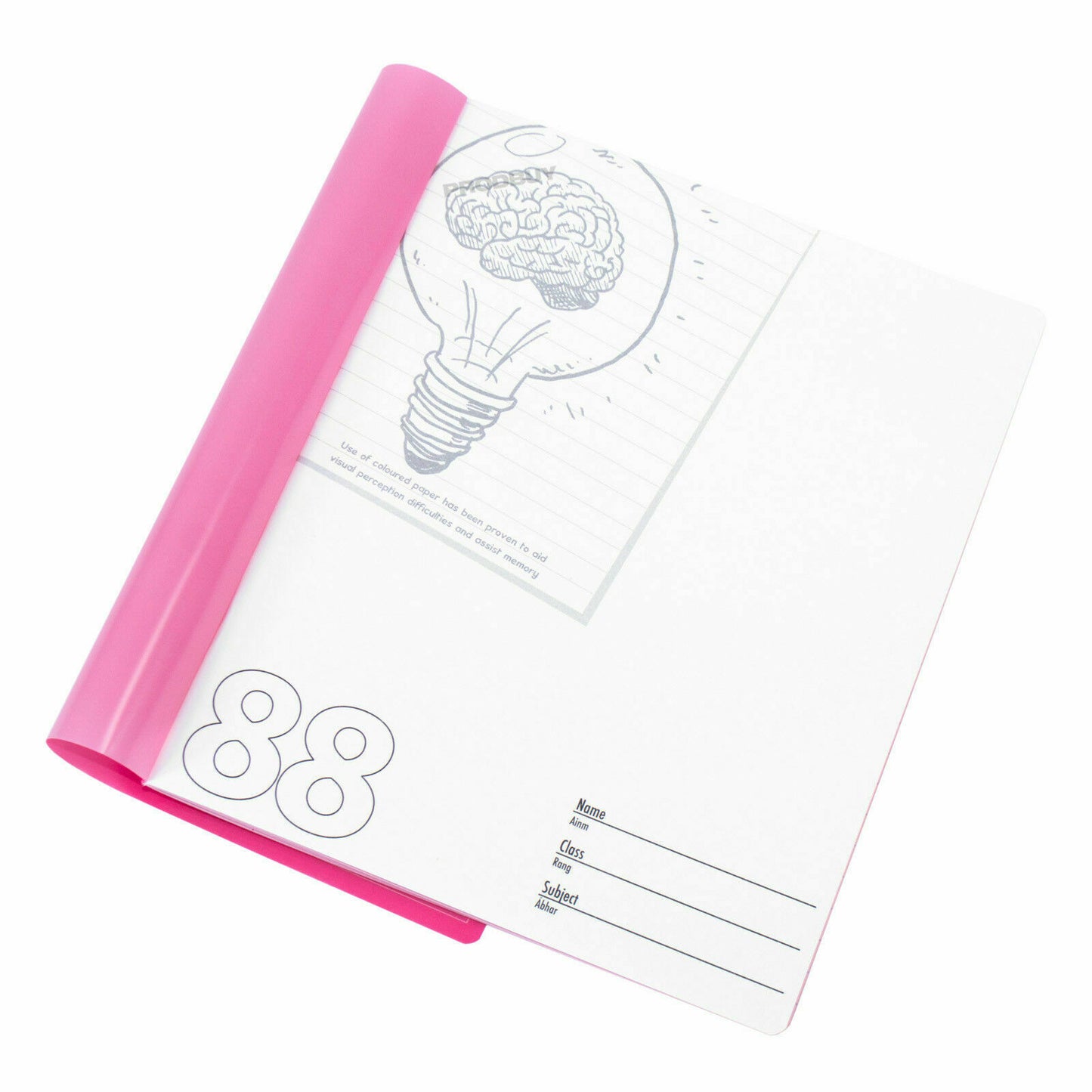Pack of 3 Memory Aid A5 Pink Paper 88 Page Notebooks