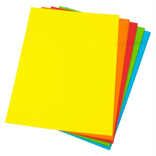 Pack of 100 Multicolour Craft Card A4 Sheets 160gsm