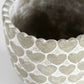 Grey Hearts Cement Plant Pot Small 12cm 0.5L
