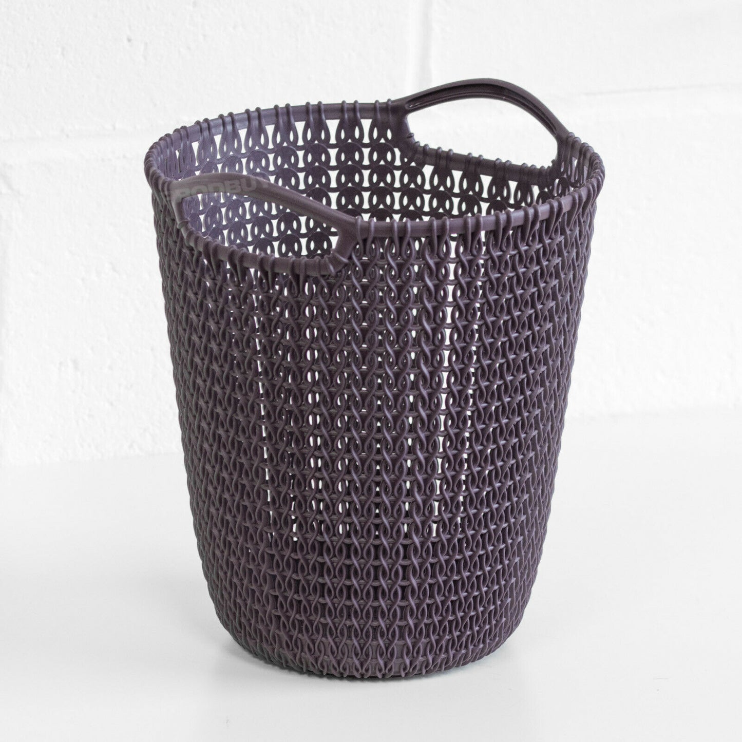 Curver 7 Litre Knit Dark Purple Waste Paper Basket Bin