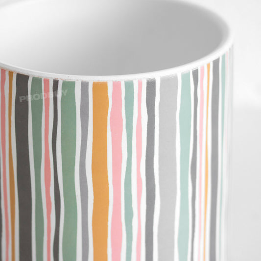 Modern Stripes Large 14.5cm Plant Pot