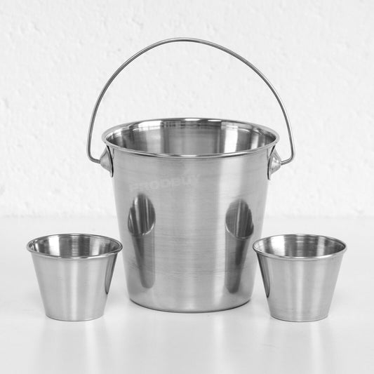 French Fries Chips Bucket with 2 Dip Holders