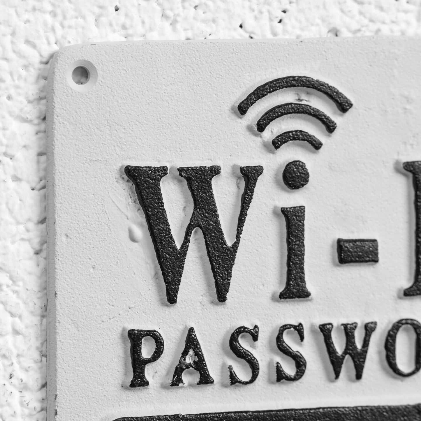 Cast Iron 'Wi-Fi Password' Wall Sign