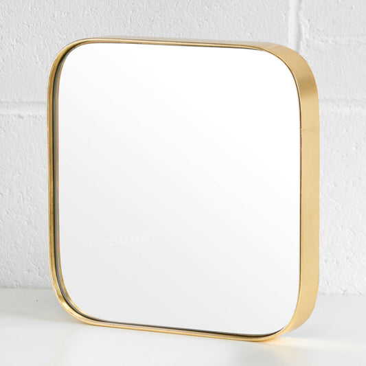 Gold Square 30cm Wall Mirror