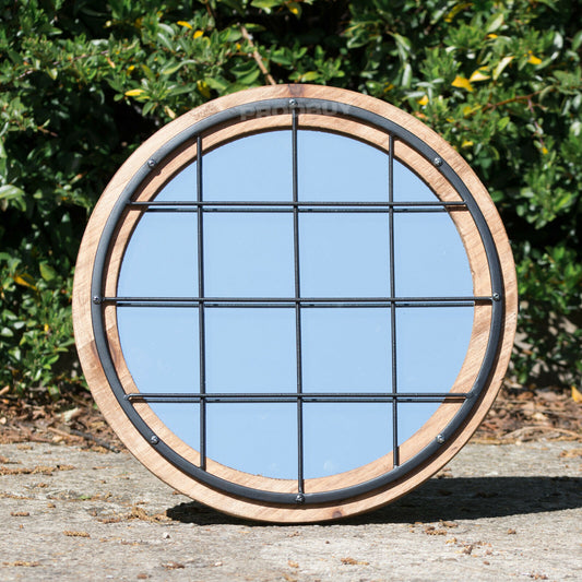 40cm Round Port Hole Wall Mirror Nautical Industrial Style