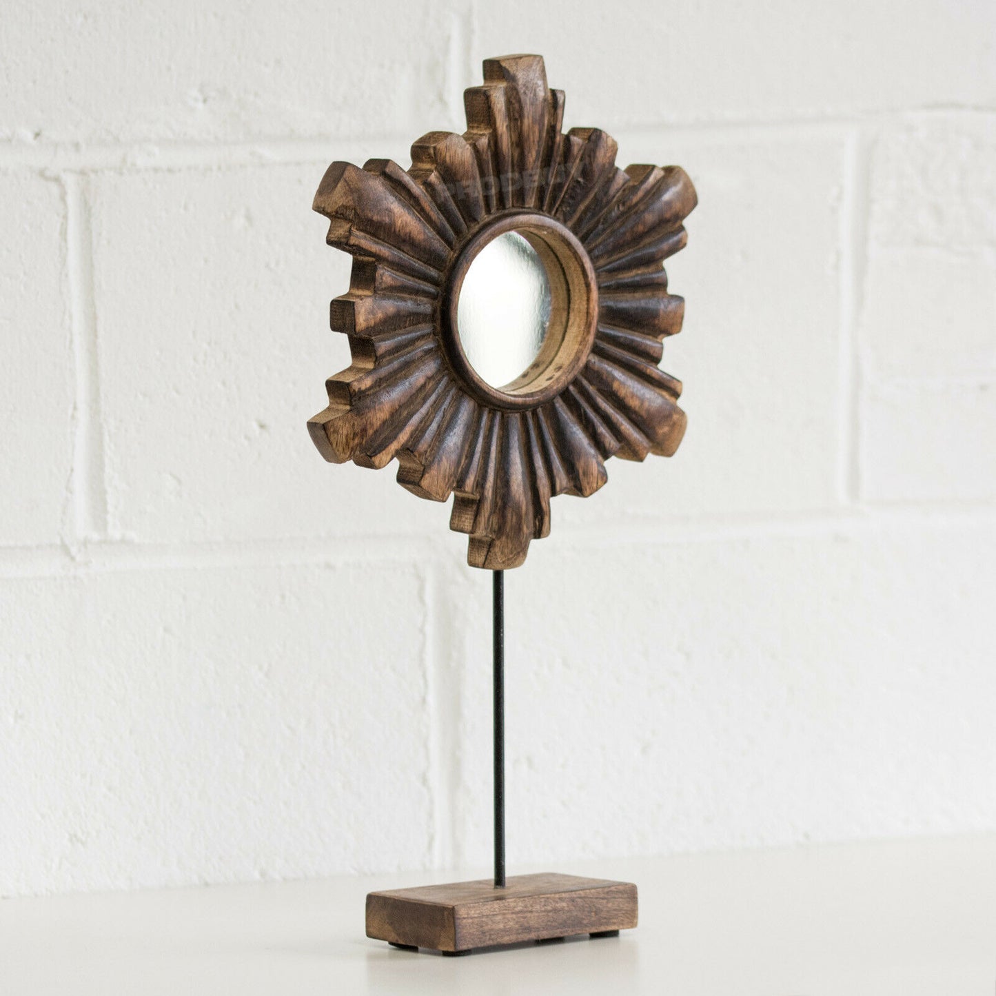 Mango Wood 46cm Tall Small Table Mirror