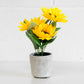 Small Artificial Sunflowers In Pot Ornament
